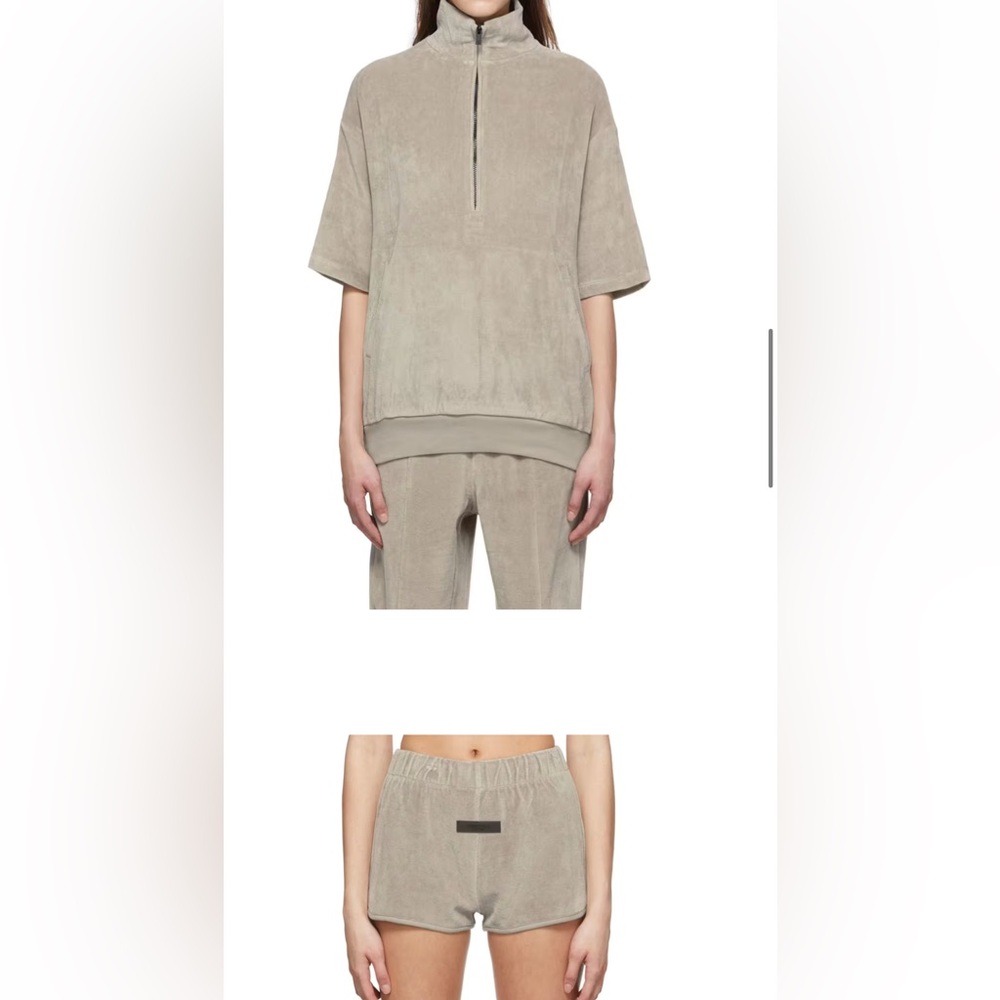 Essentials Set: Taupe Cotton Terry Top & Short